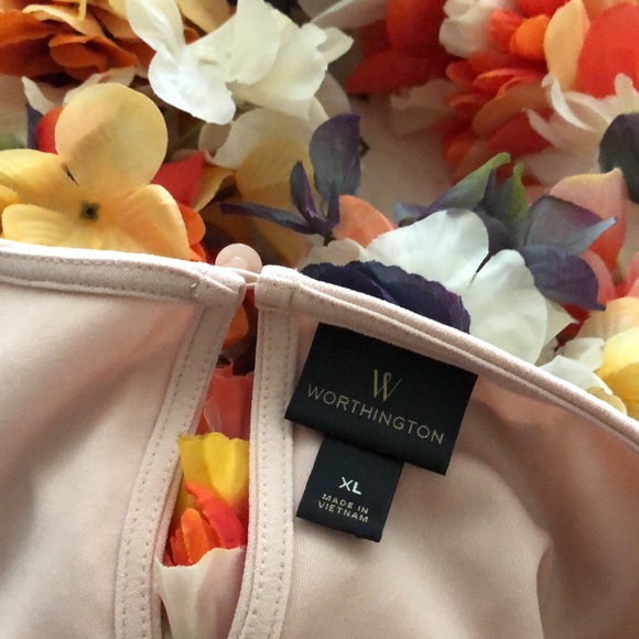 Worthington asymmetric hem top I blush color pink - Picture 4 of 4